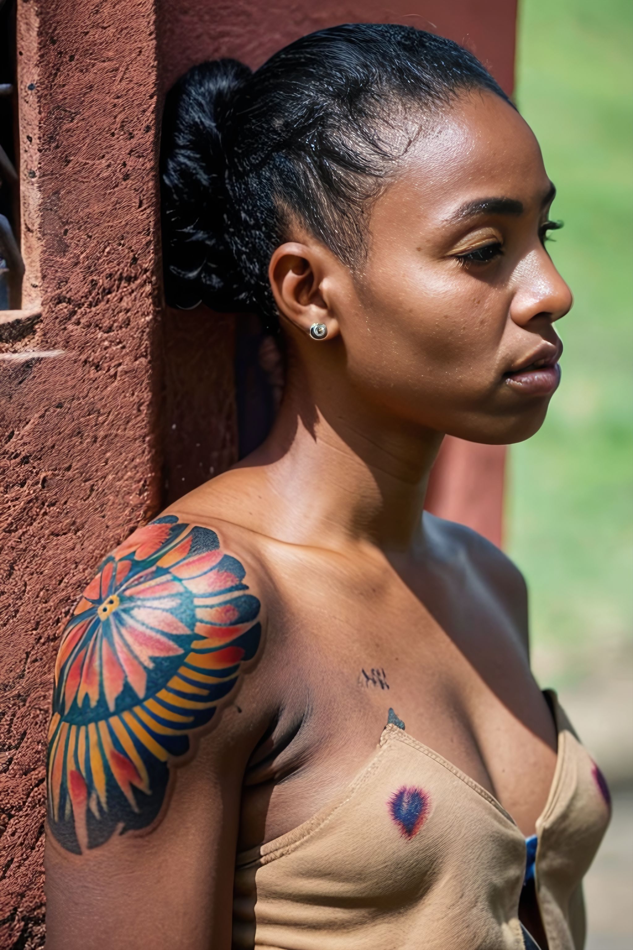 Portrait generated with Stable Diffusion.